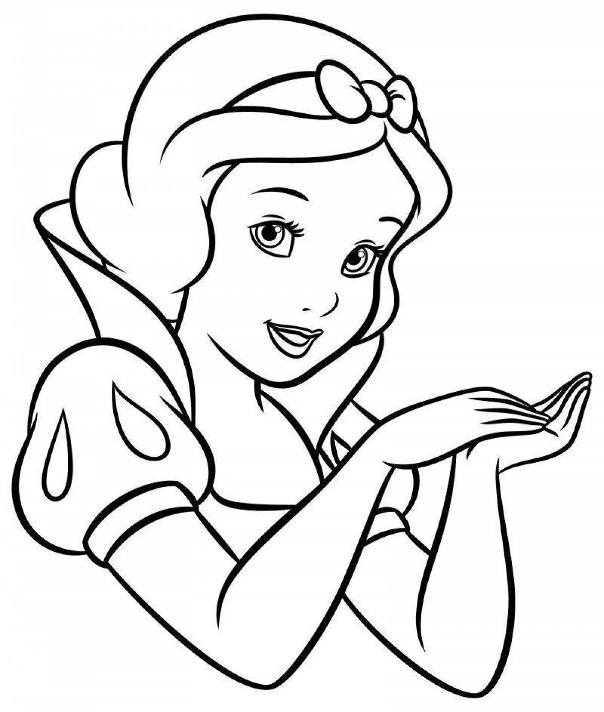 Charming white princess coloring book