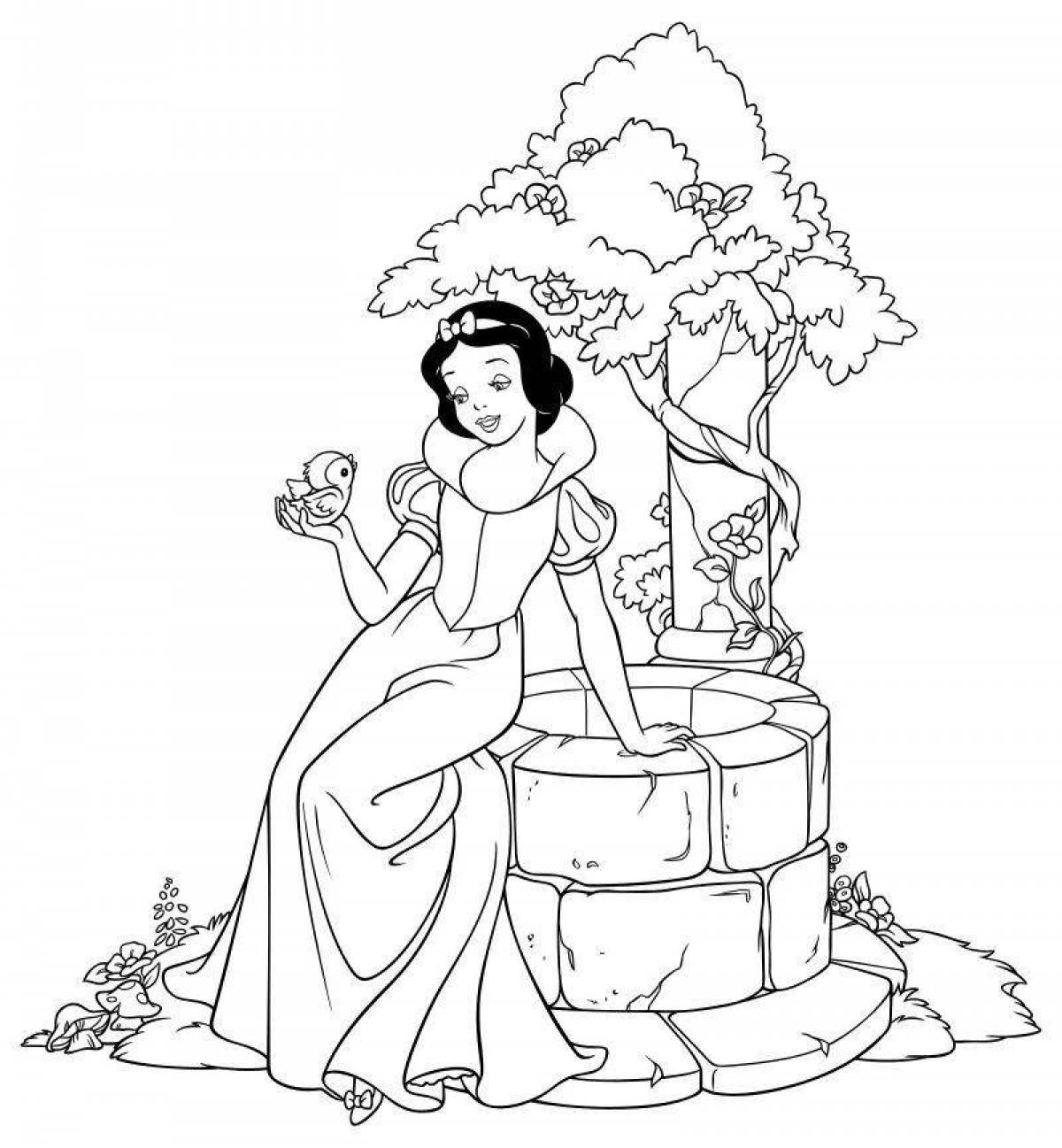 Coloring princess snow white