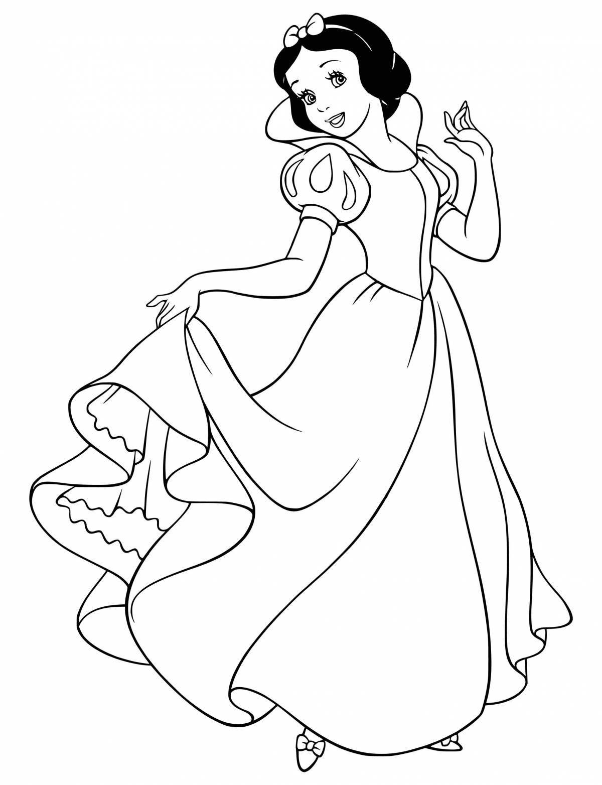 Dazzling snow white princess coloring book