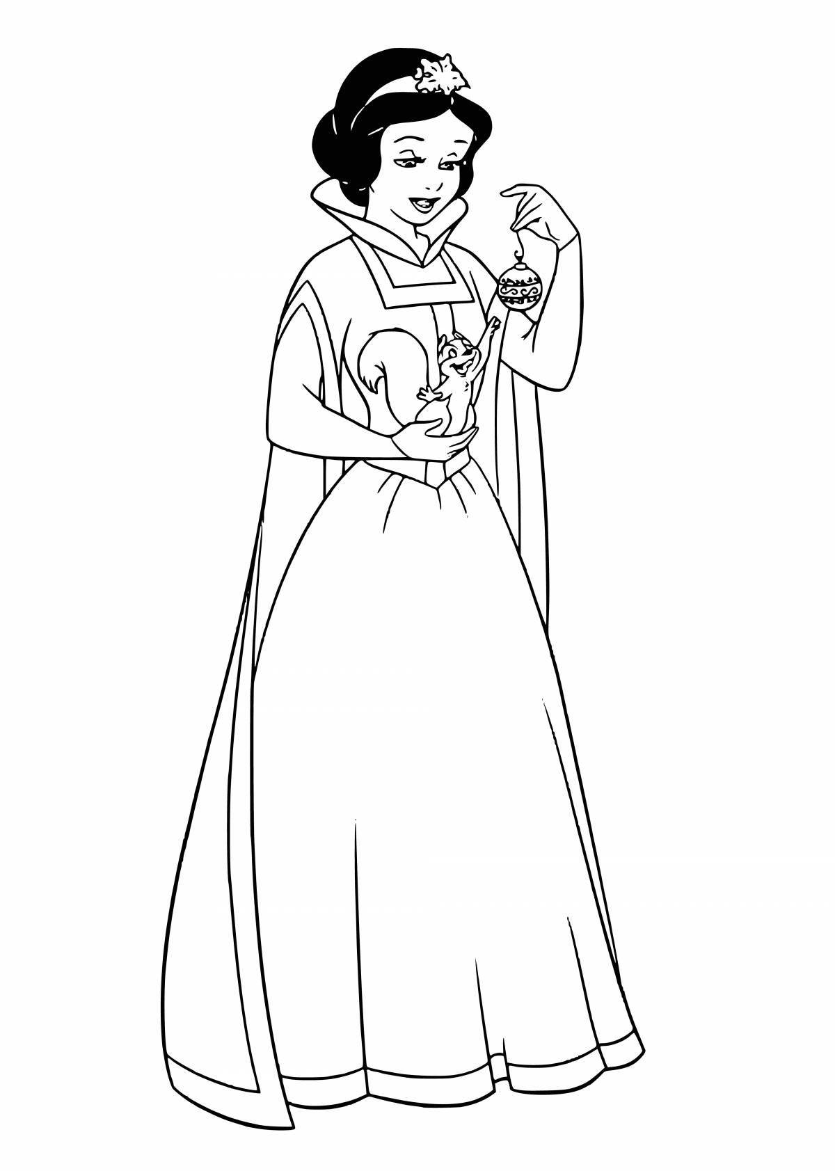 Coloring page wild snow white princess