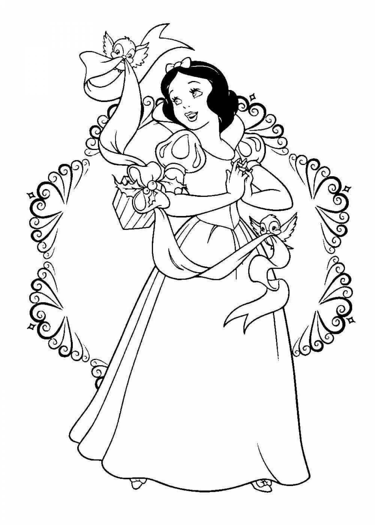 Coloring exotic snow white princess