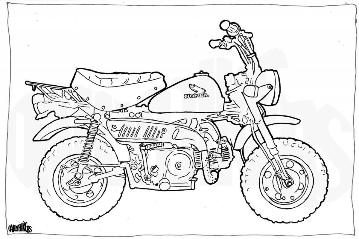 Ural motorcycle coloring page