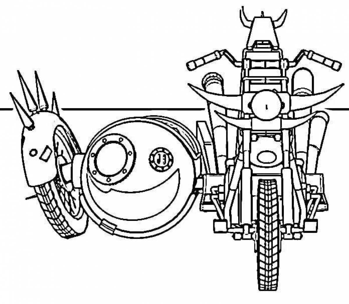 Раскраска королевский мотоцикл урал