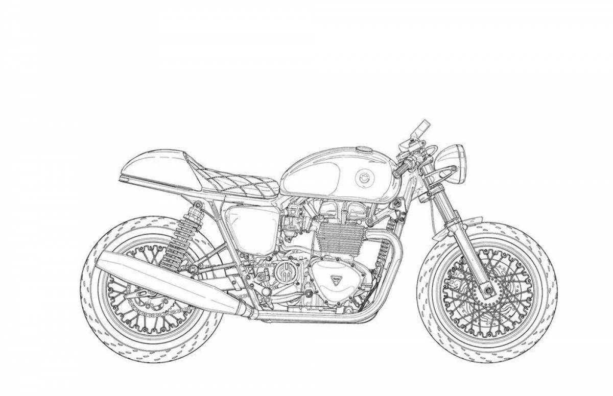 Креативная раскраска мотоцикл урал