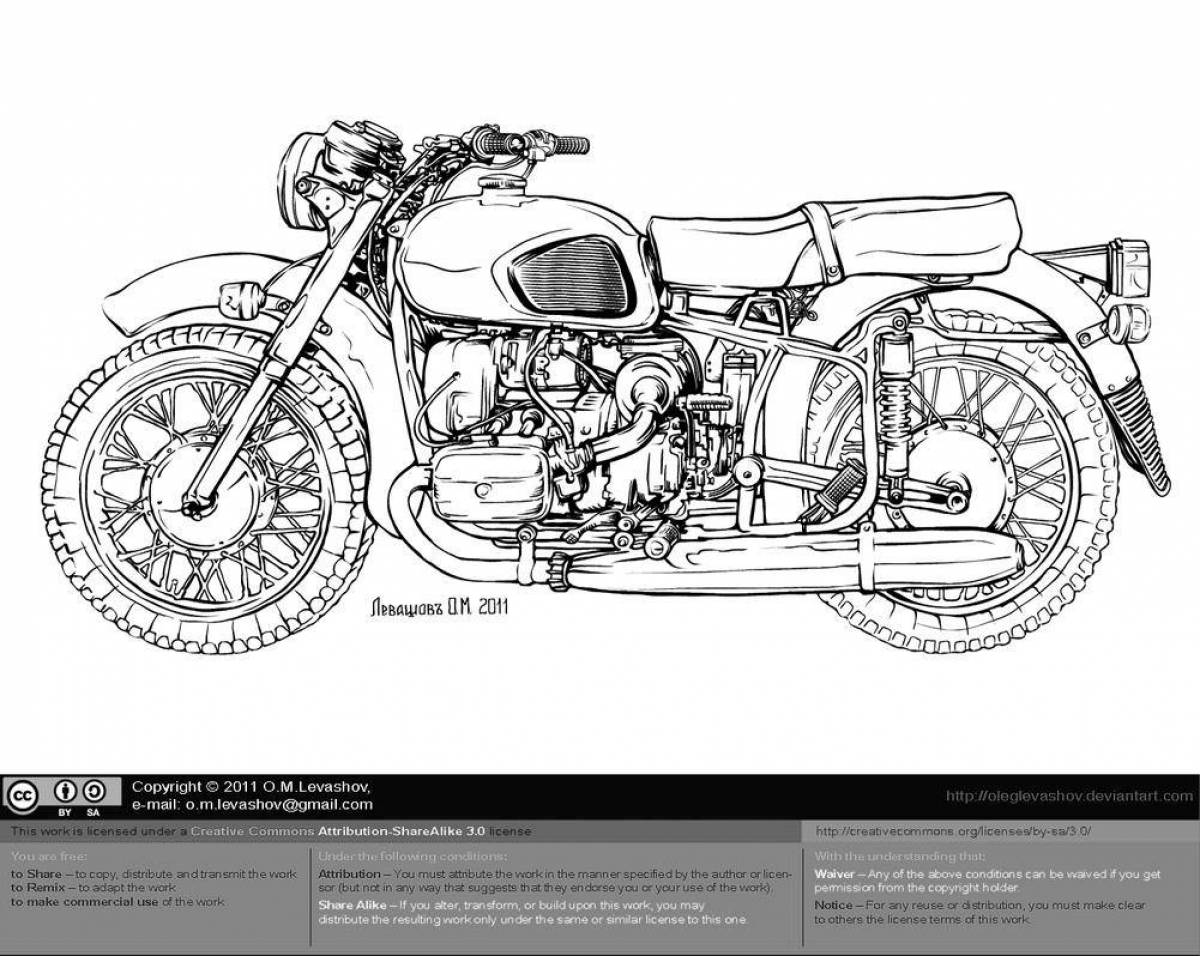 Exquisite Ural motorcycle coloring