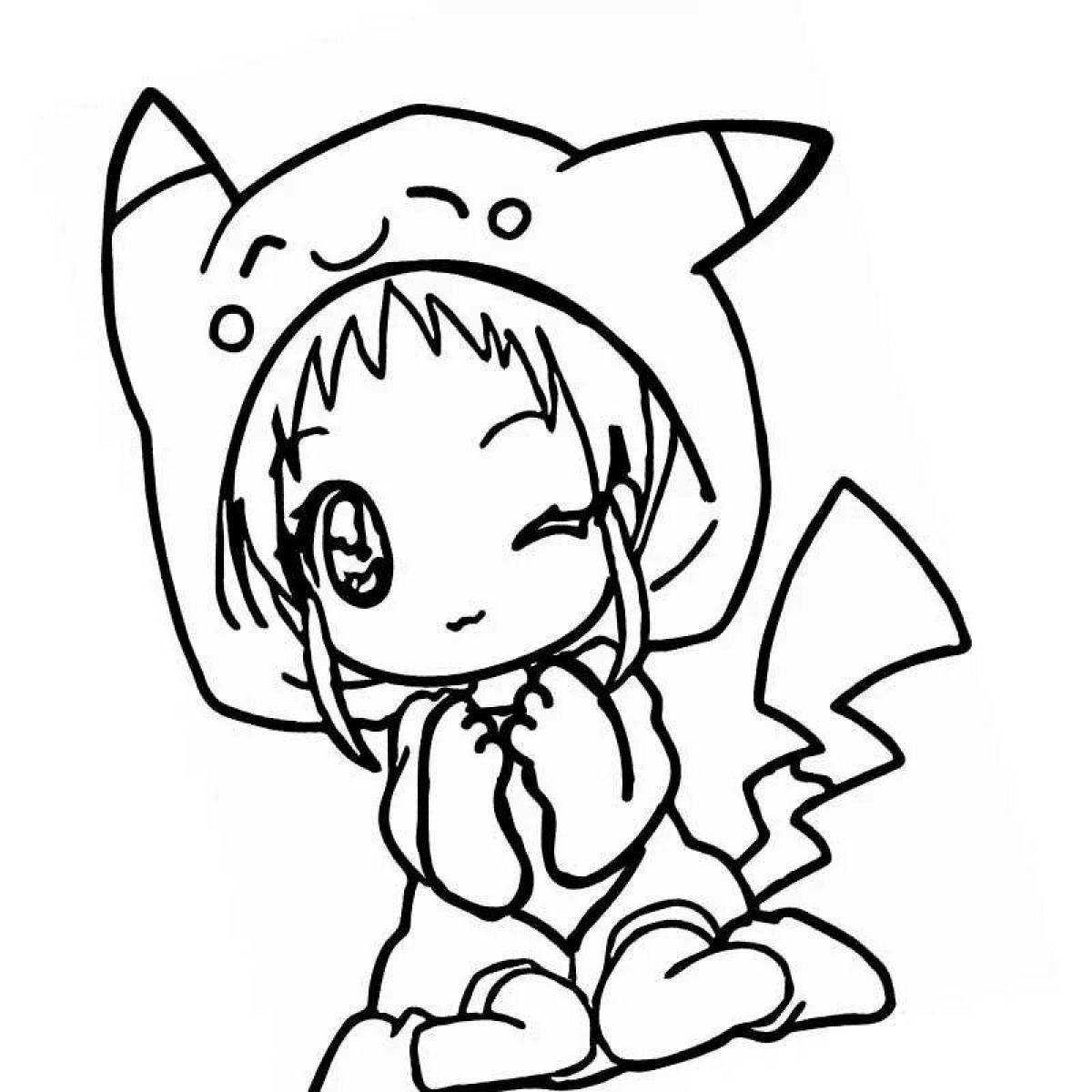 Anime funny coloring pages