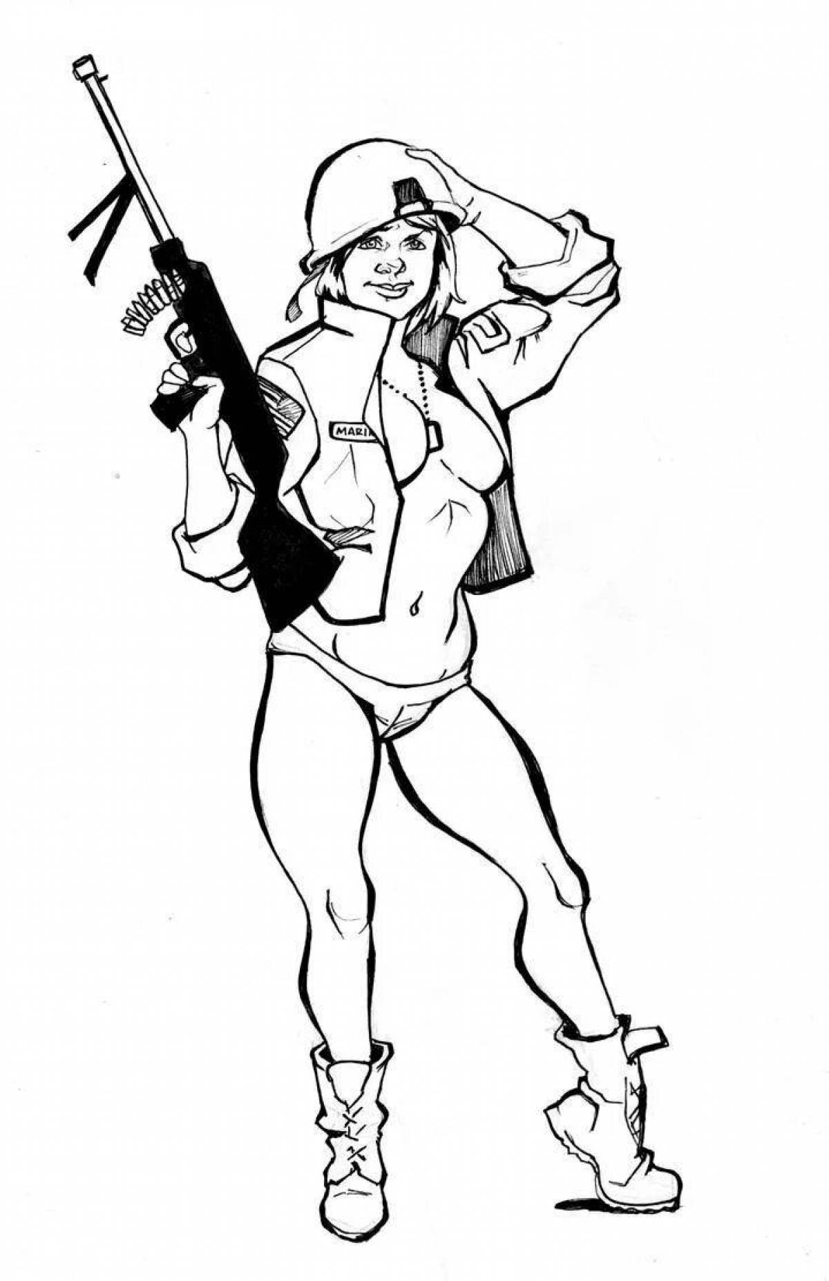 Joyful pin-up coloring book