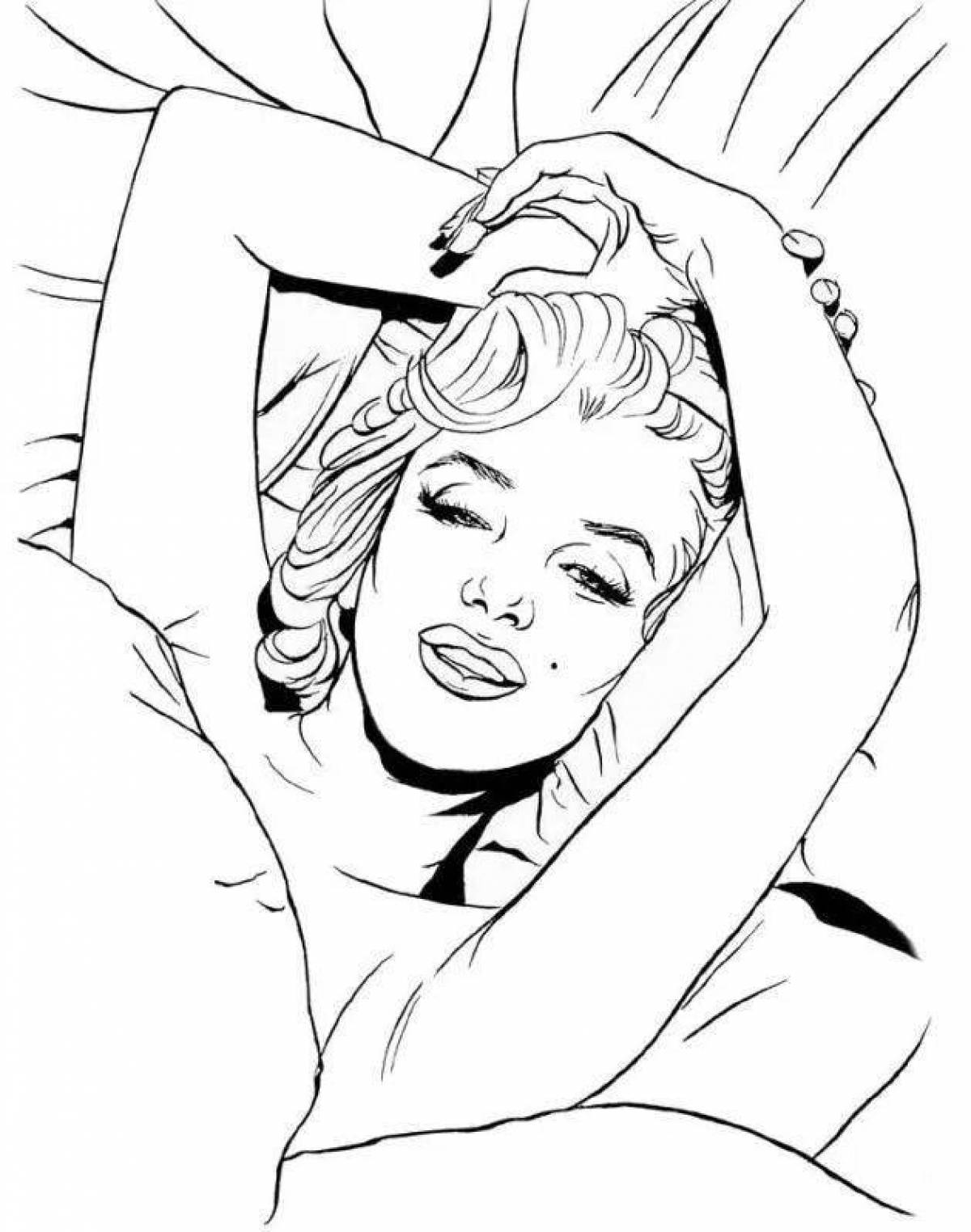 Coloring hip pin up