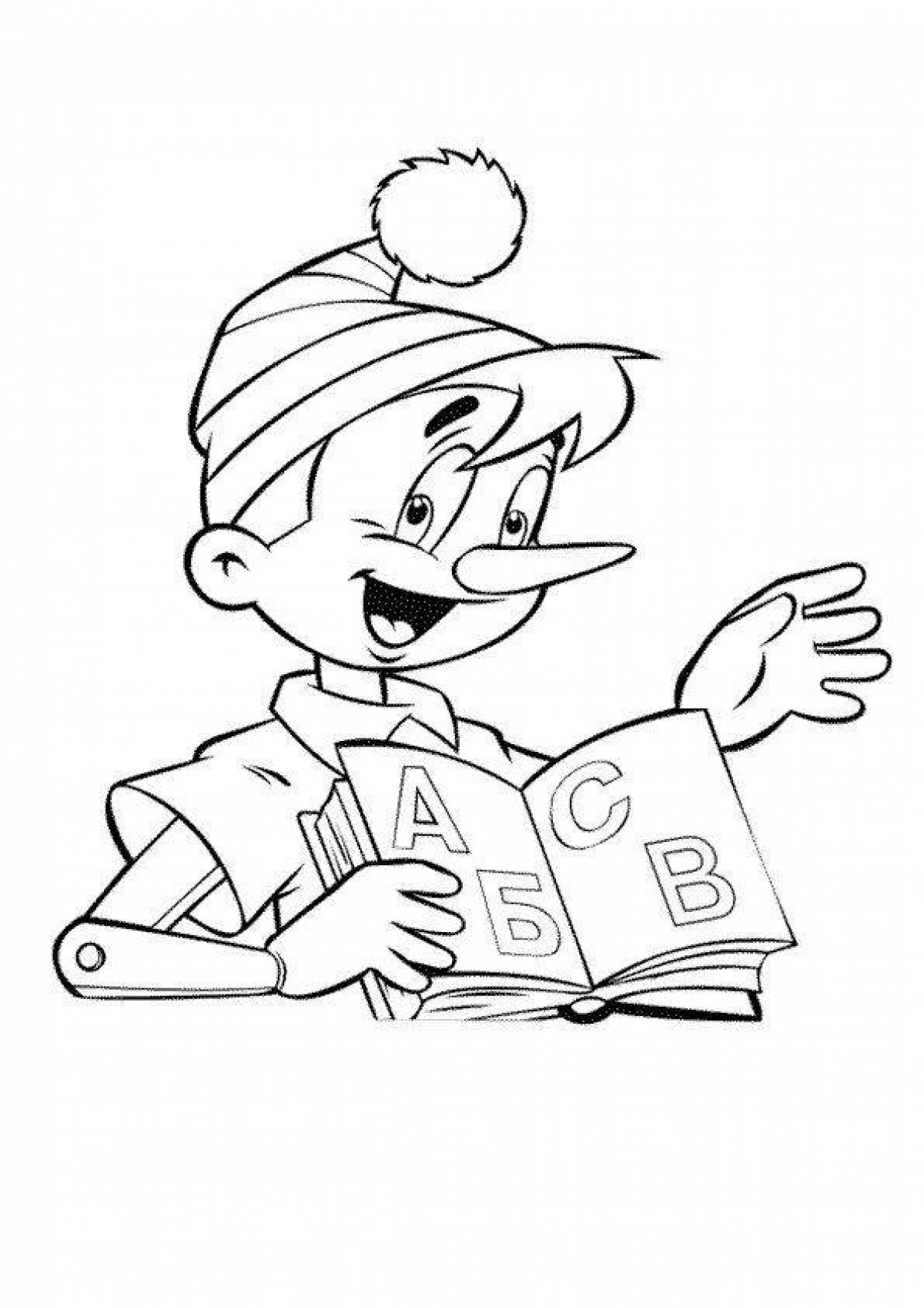 Live Pinocchio coloring book