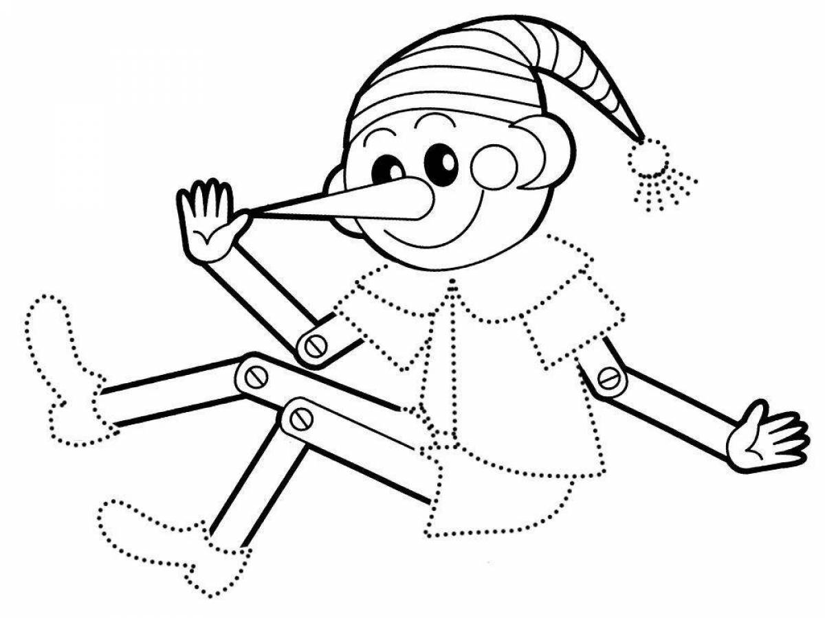 Fat Pinocchio coloring page