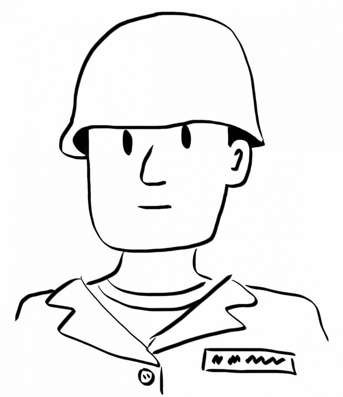Royal soldier coloring page
