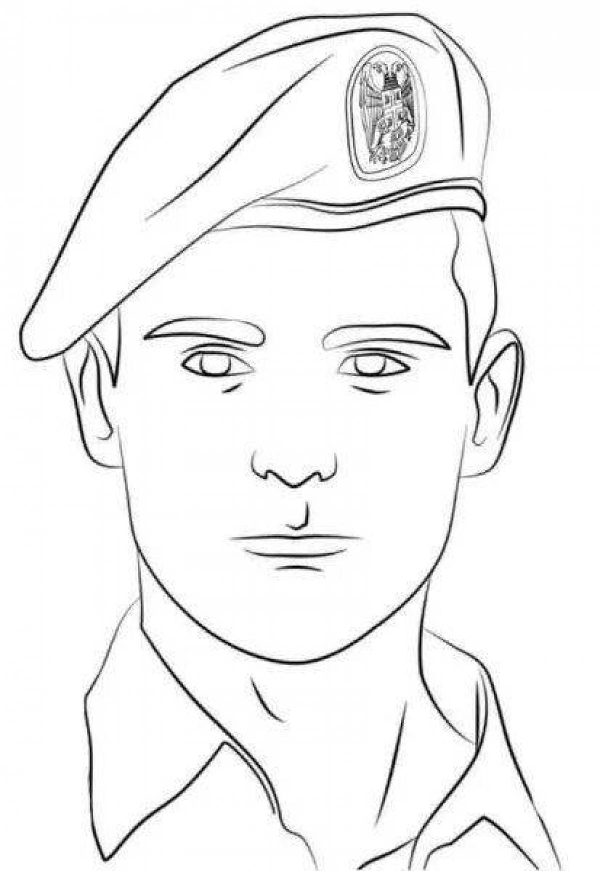 Great soldier coloring page