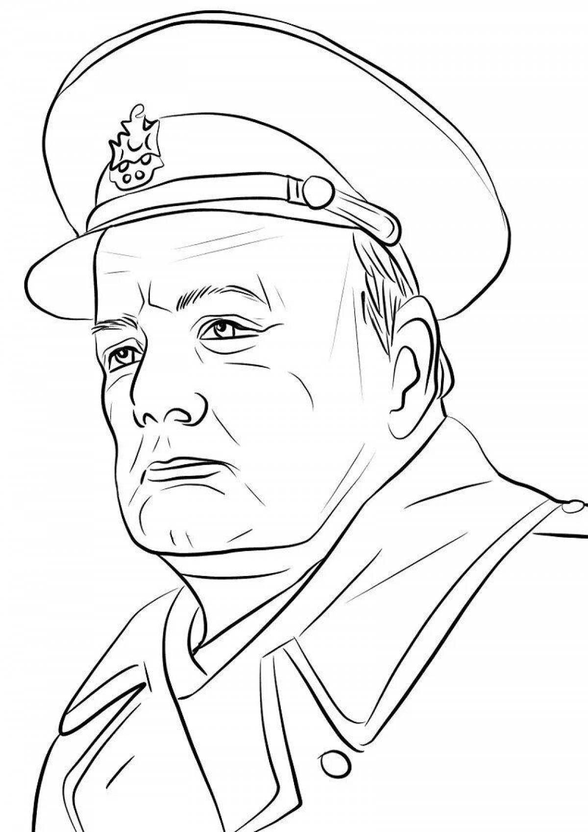 Courageous soldier coloring page
