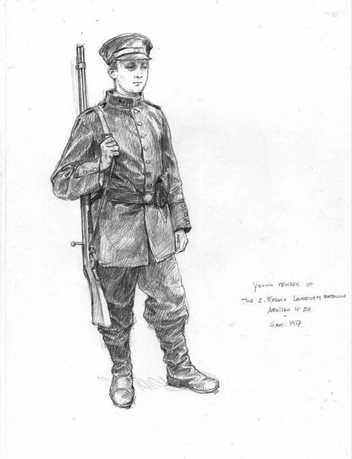 Great soldier coloring page