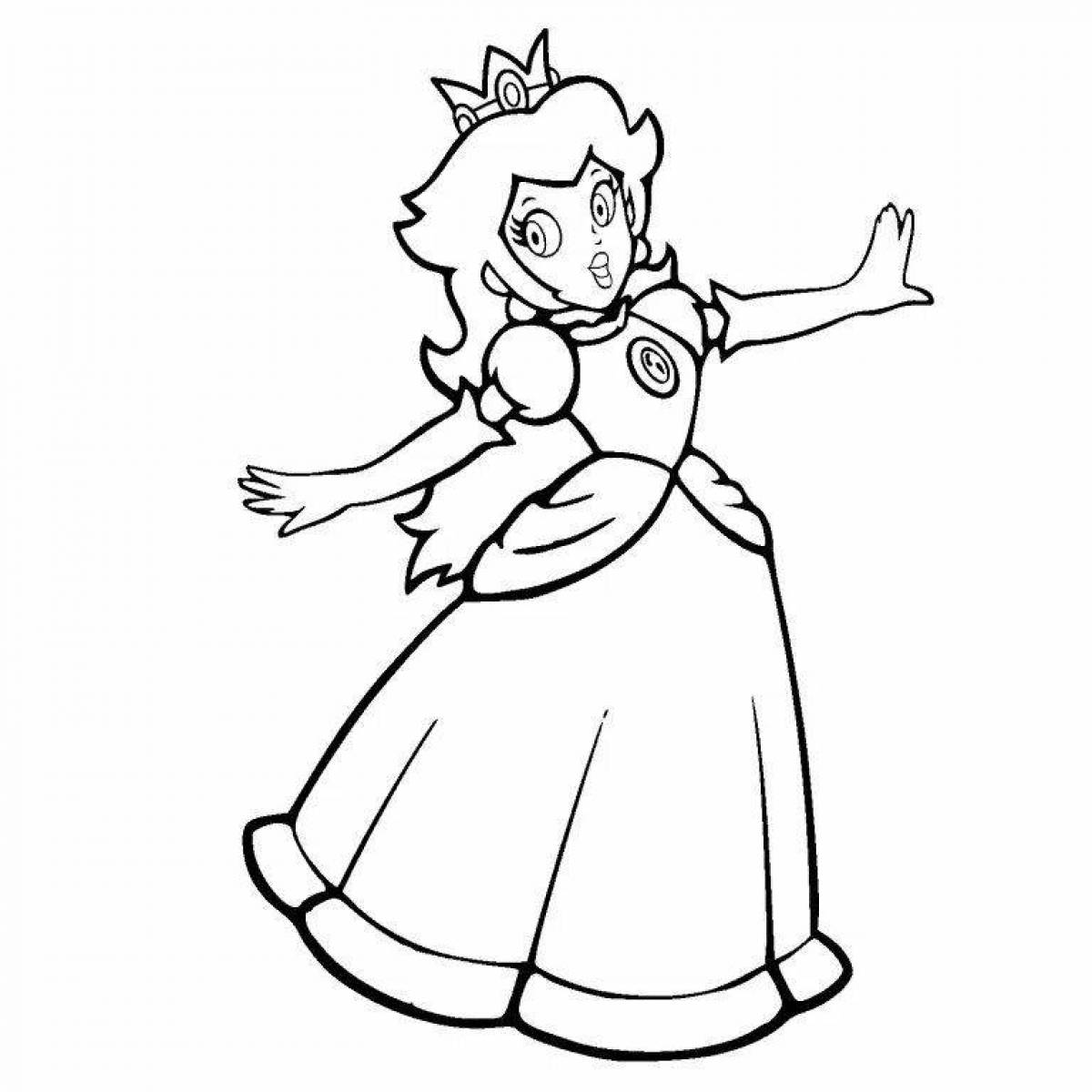 Joyful coloring peach princess