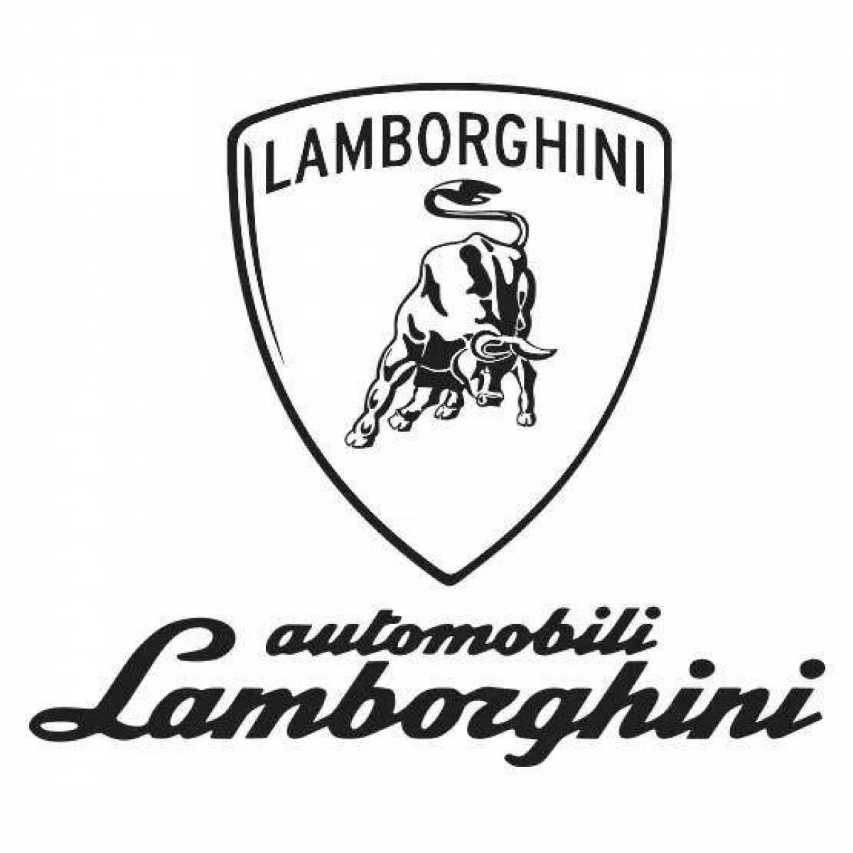 Exquisite coloring lamborghini icon