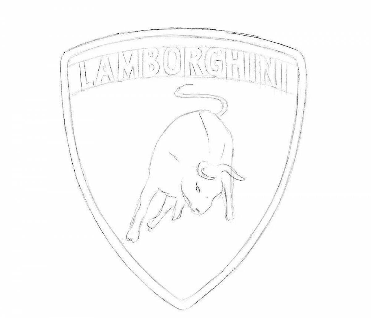 Королевская раскраска lamborghini icon