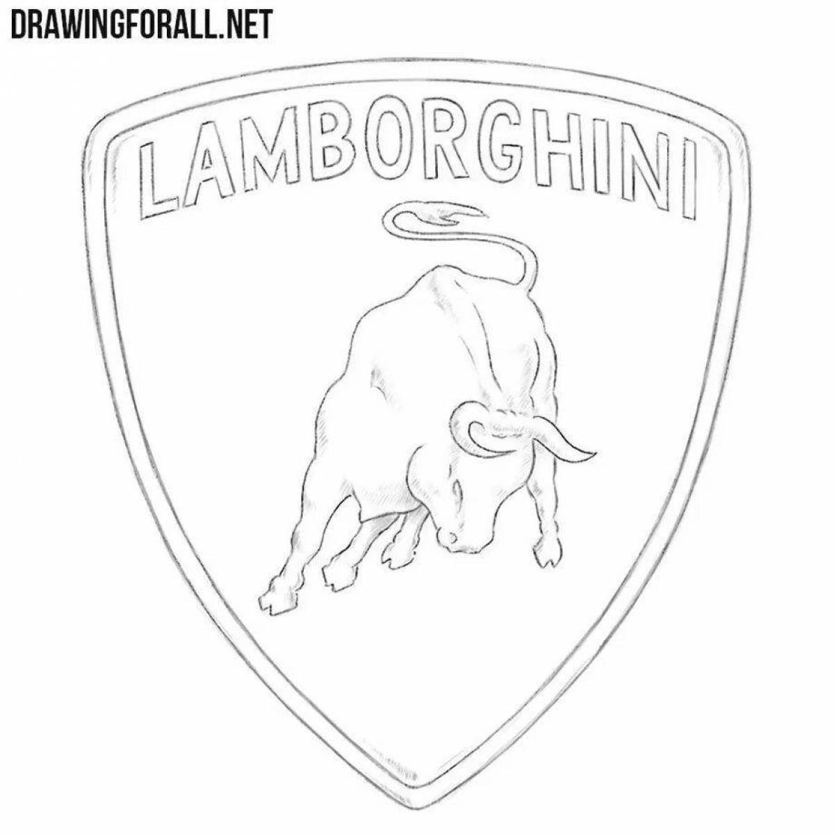 Lamborghini perfect coloring page icon