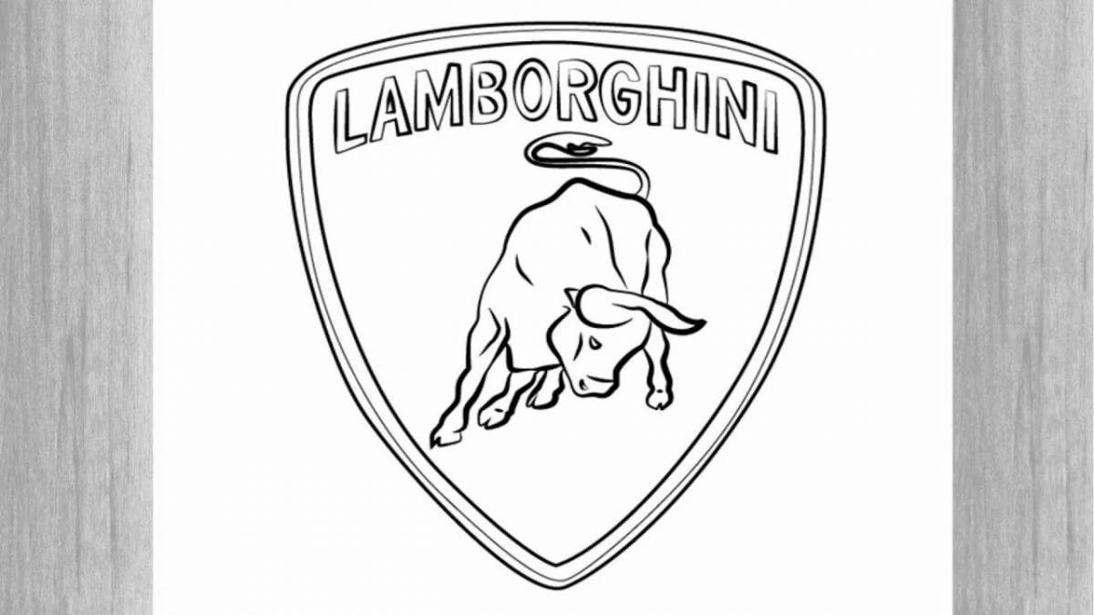 Привлекательная раскраска lamborghini icon