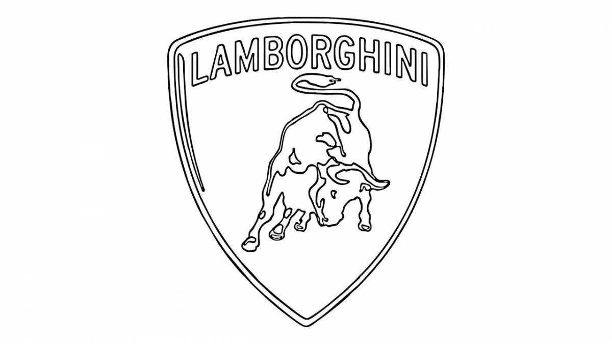 Увлекательная раскраска lamborghini icon