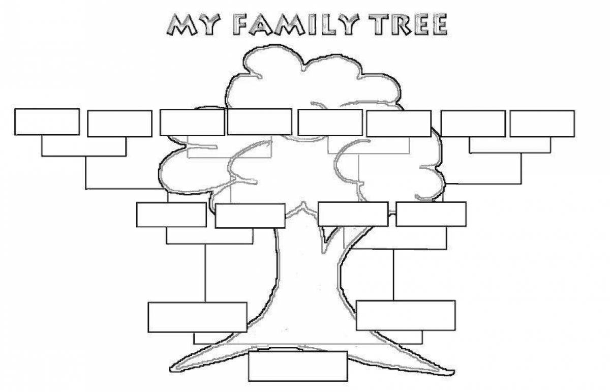 Majestic coloring page universal tree