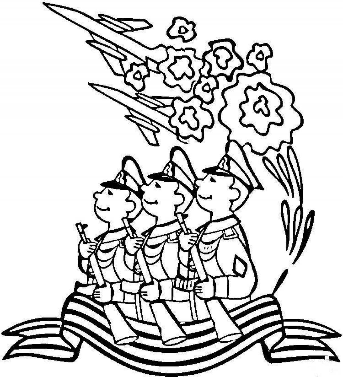 Brightly colored patriotic coloring book