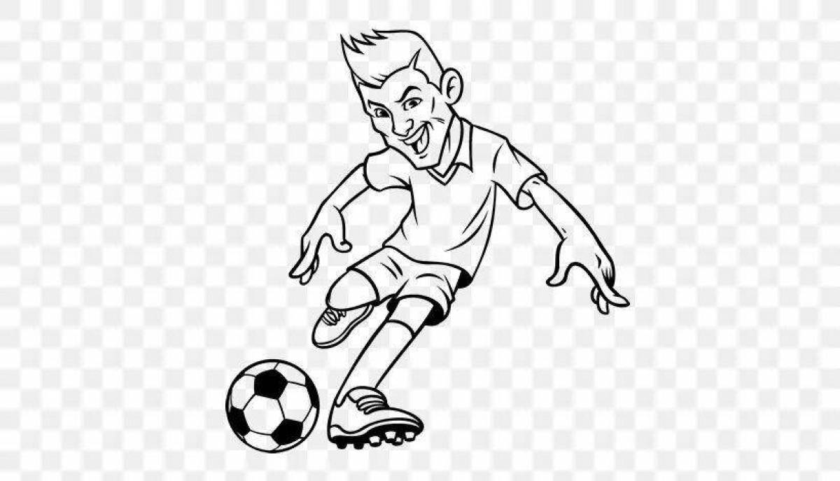 Nimble soccer player with ball
