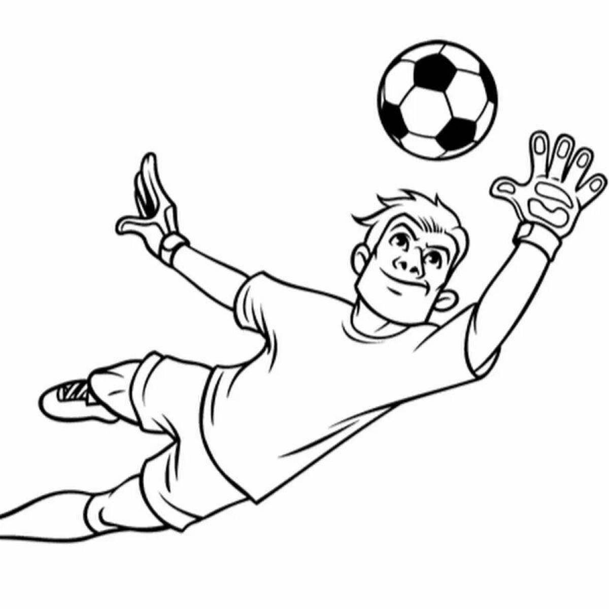 Decisive soccer player with ball
