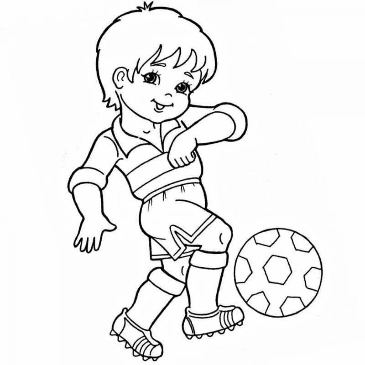 Стойкий футболист с мячом