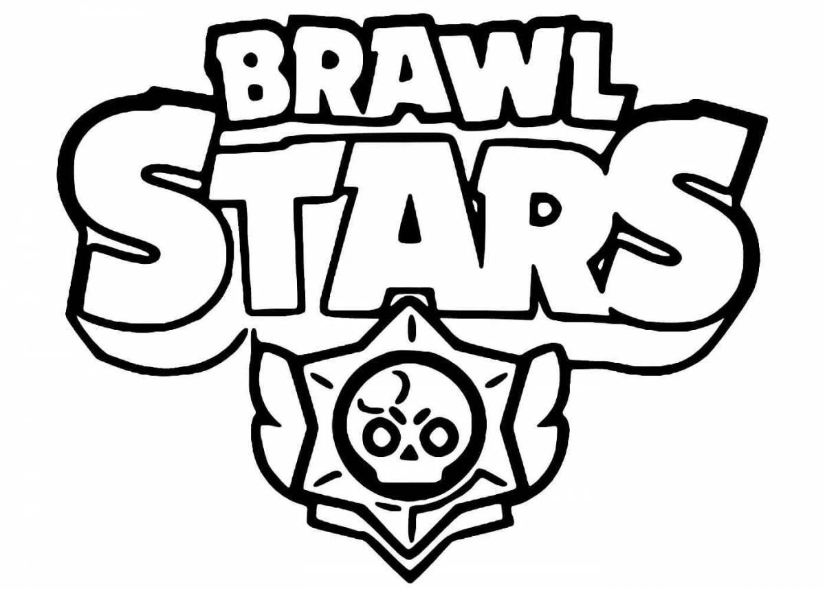 Игривая страница раскраски brawl stars