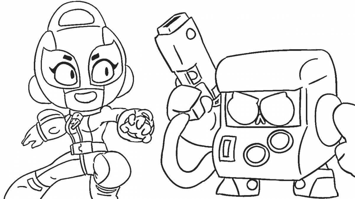 Radiant brawl stars coloring page