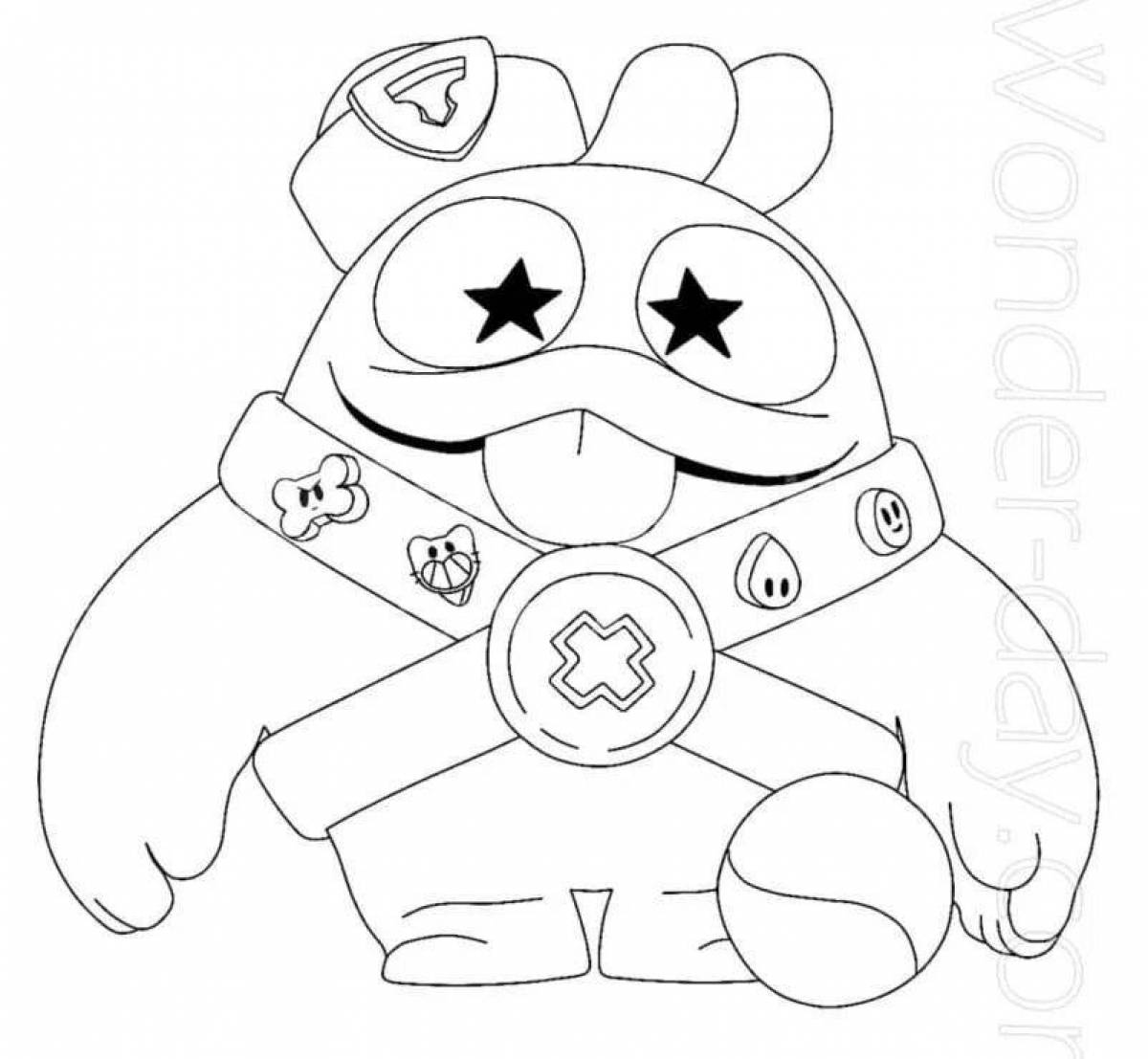 Sparkling brawl stars coloring page