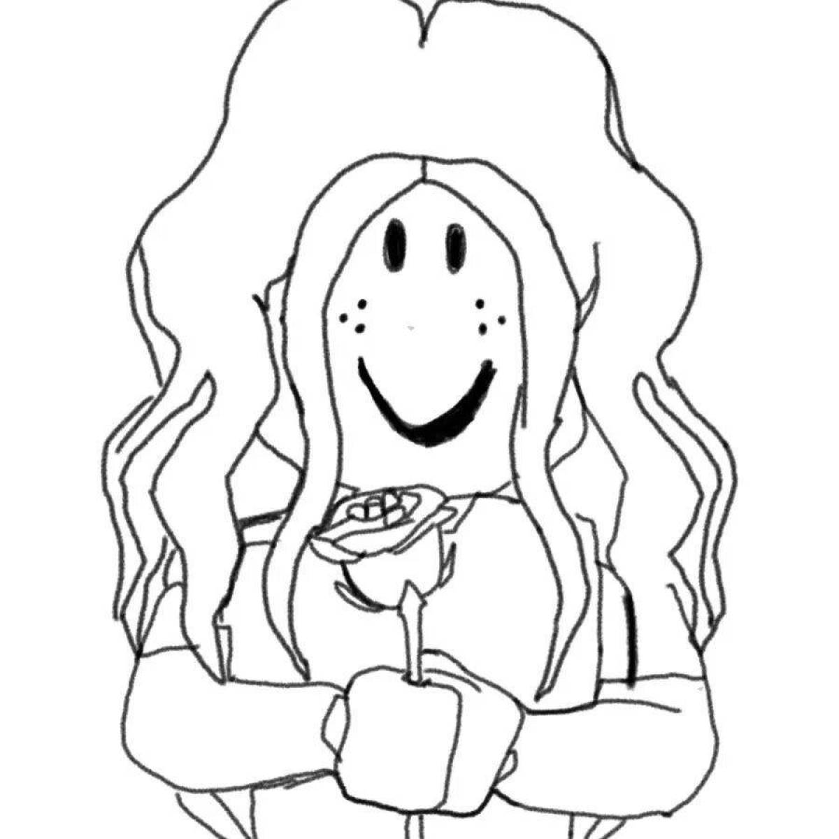 Gorgeous roblox queen coloring page