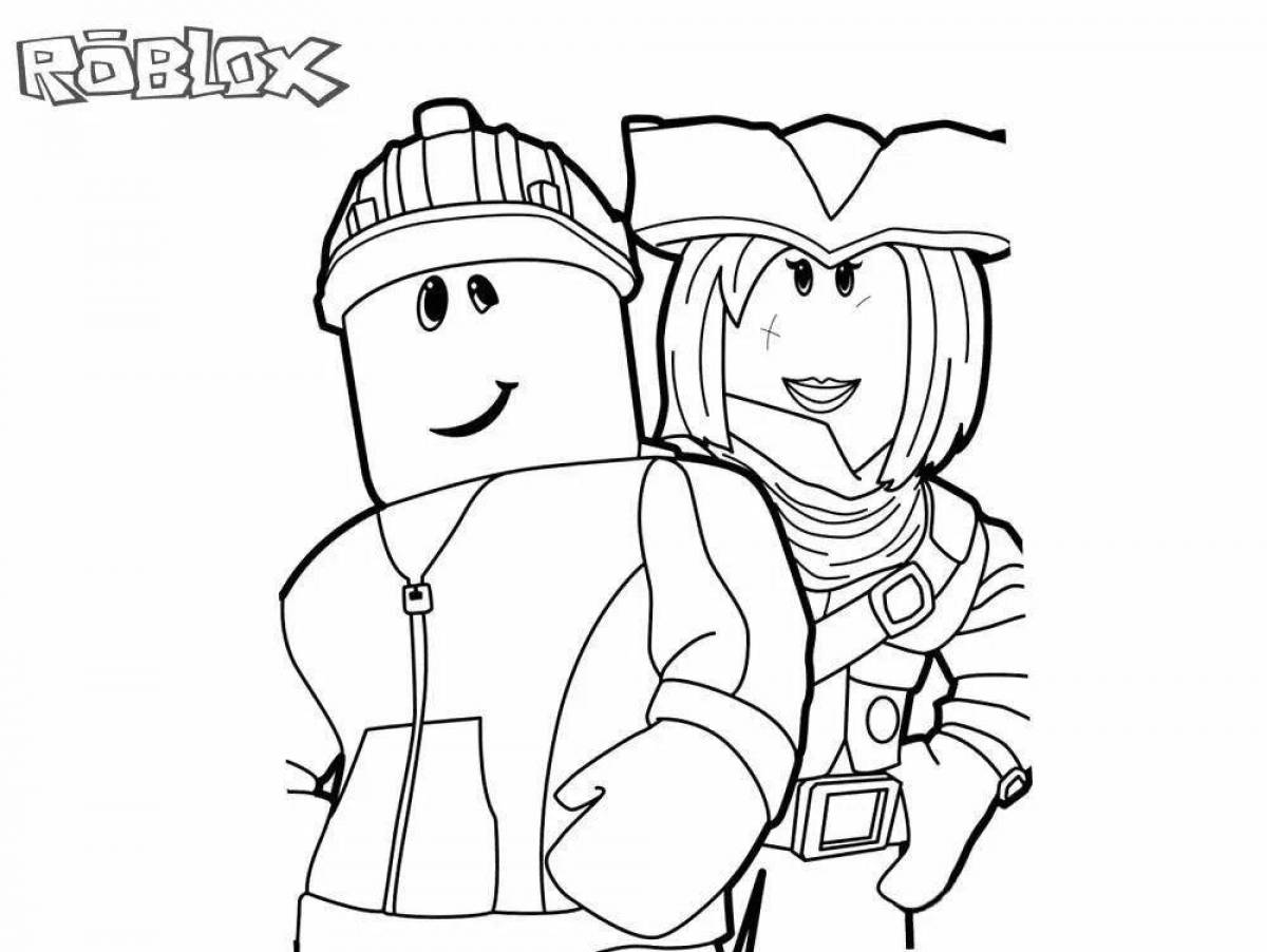 Beautiful roblox queen coloring page