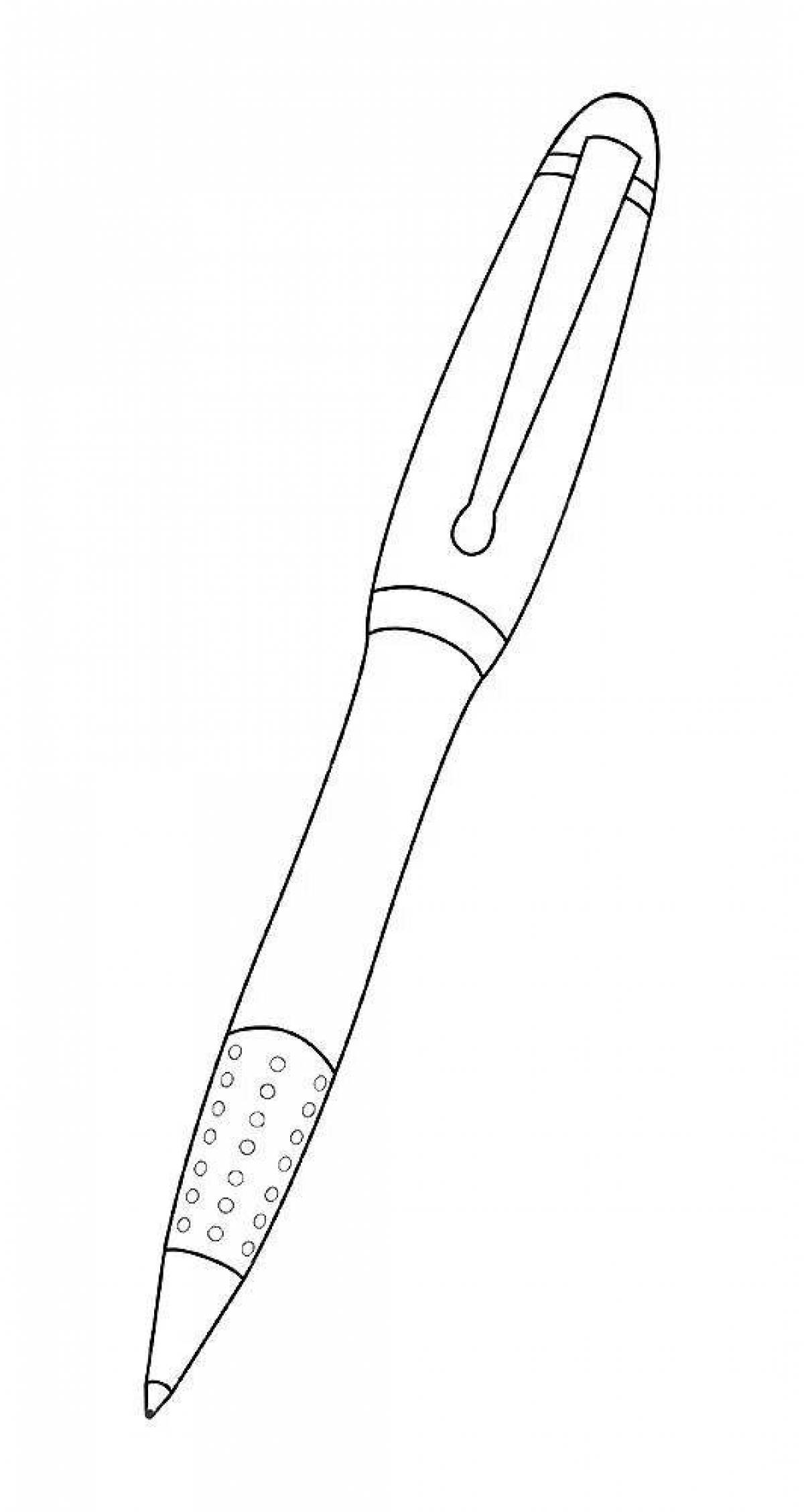 Увлекательная раскраска шариковой ручкой