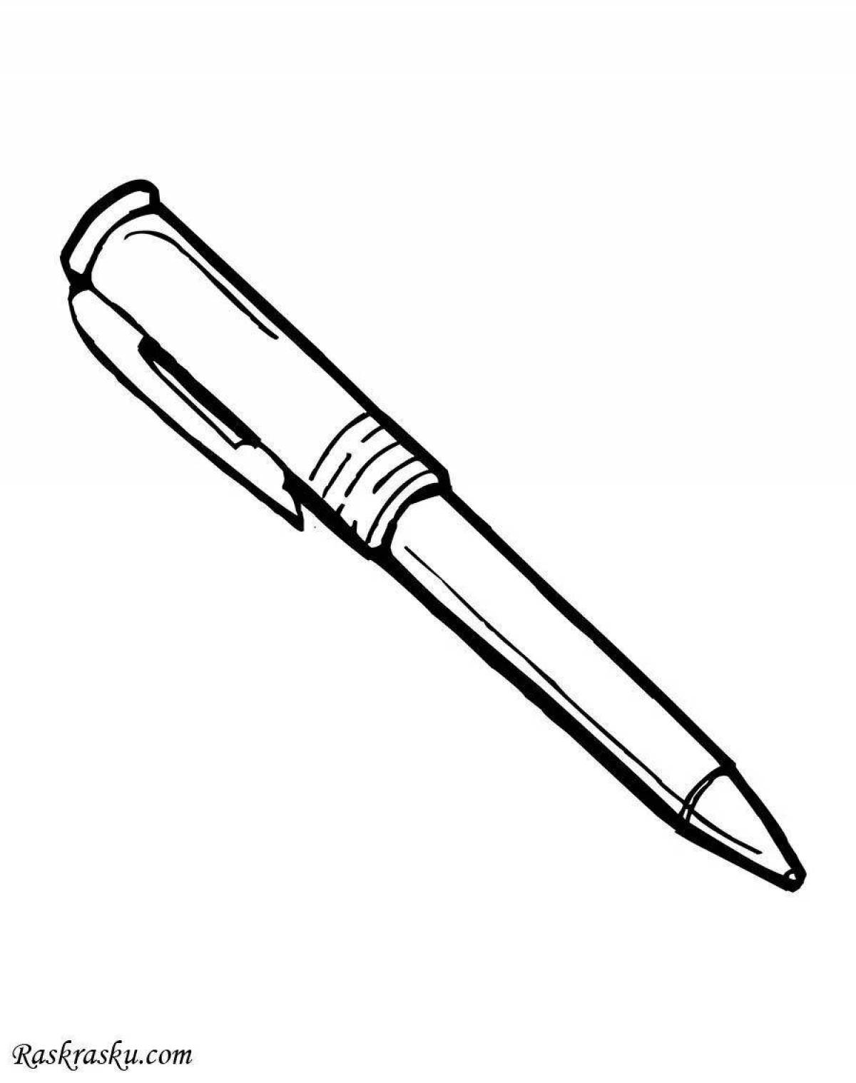 Раскраска жирная шариковая ручка