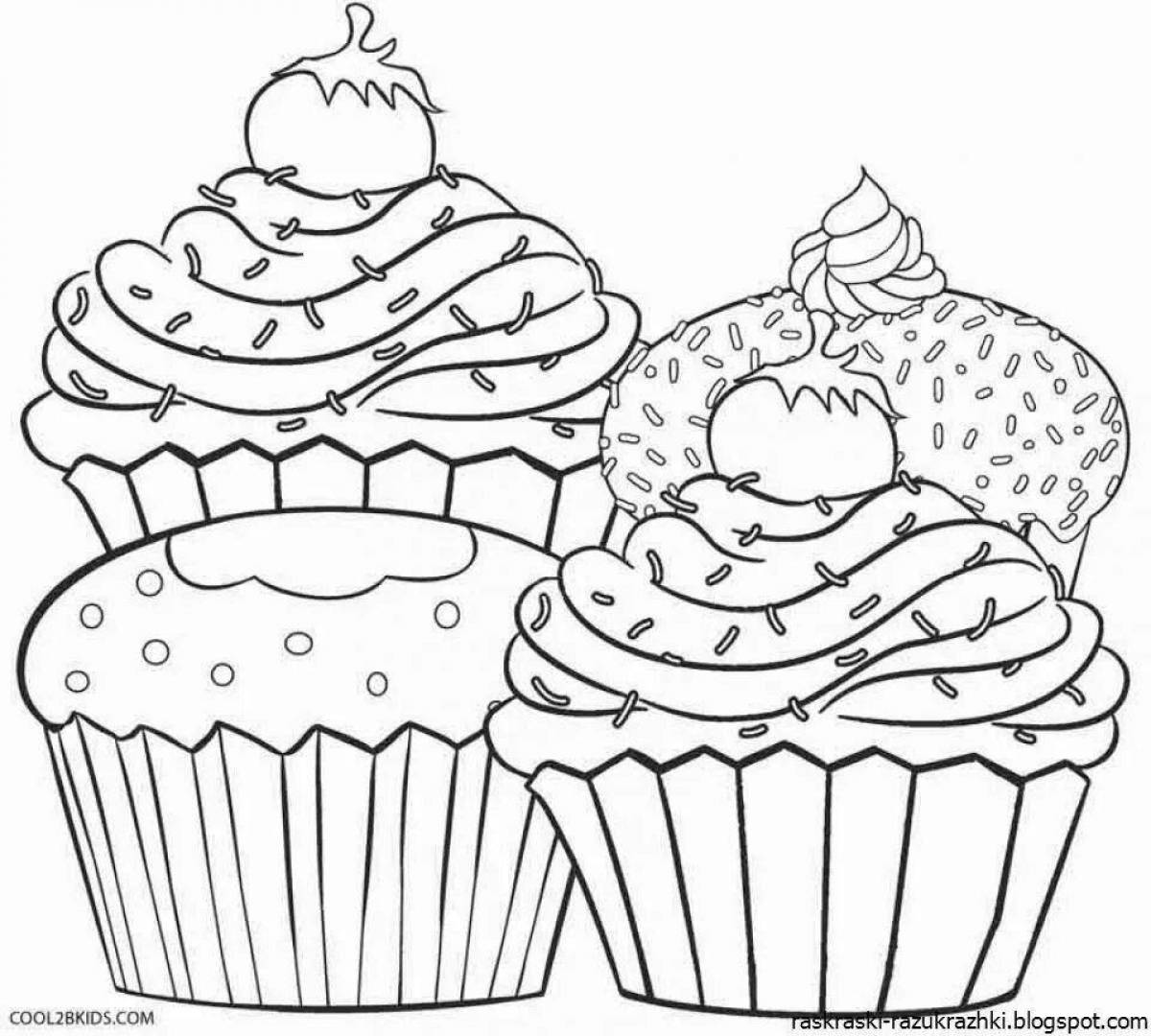 Sweet donut coloring page