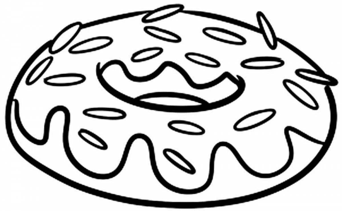 Seductive donut coloring page