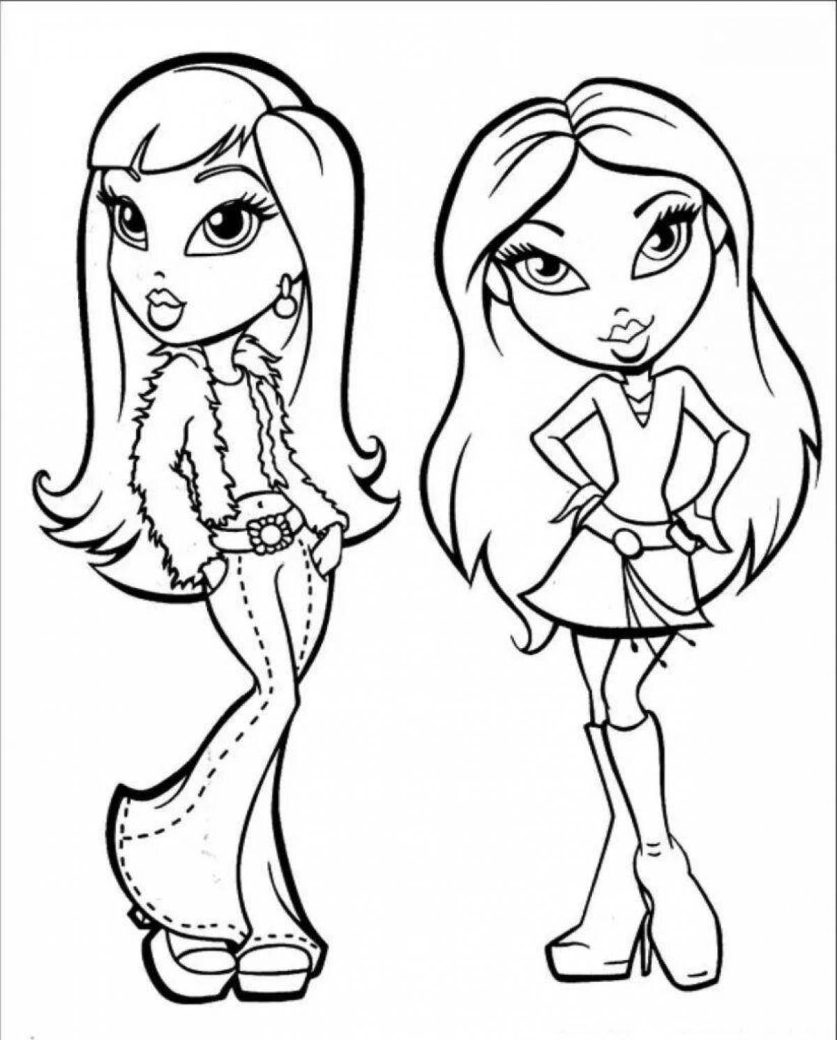 Amazing coloring book for girls redraw