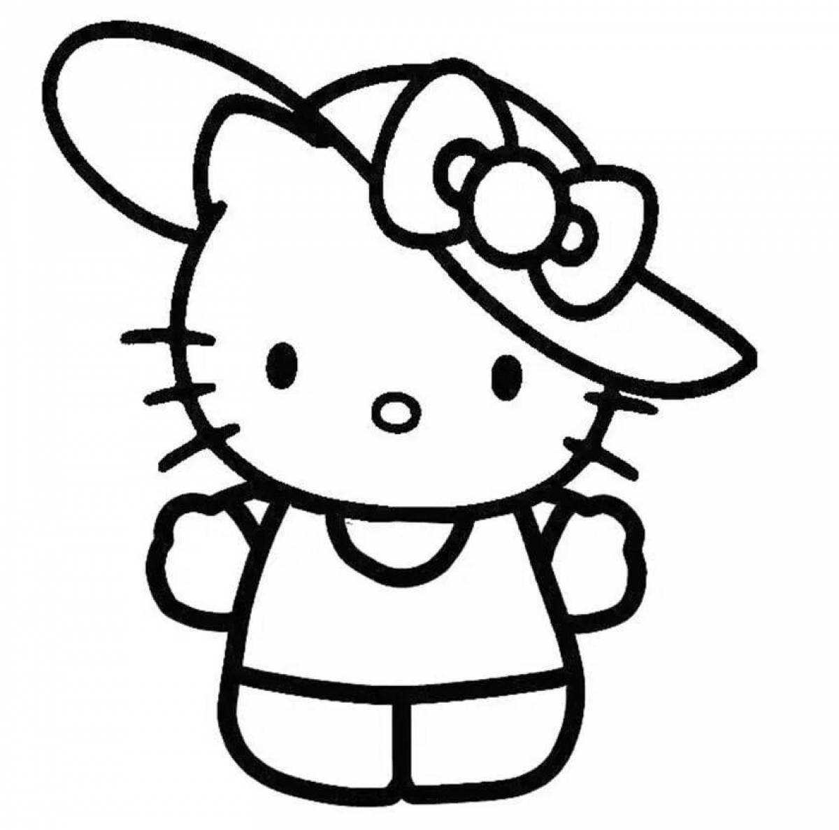 Fantastic hello kitty coloring page