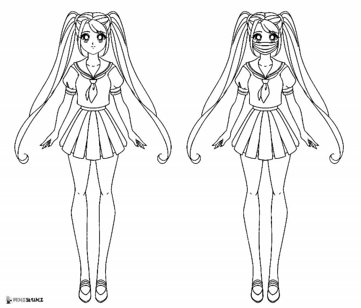 Инновационная аниме-раскраска с одеждой
