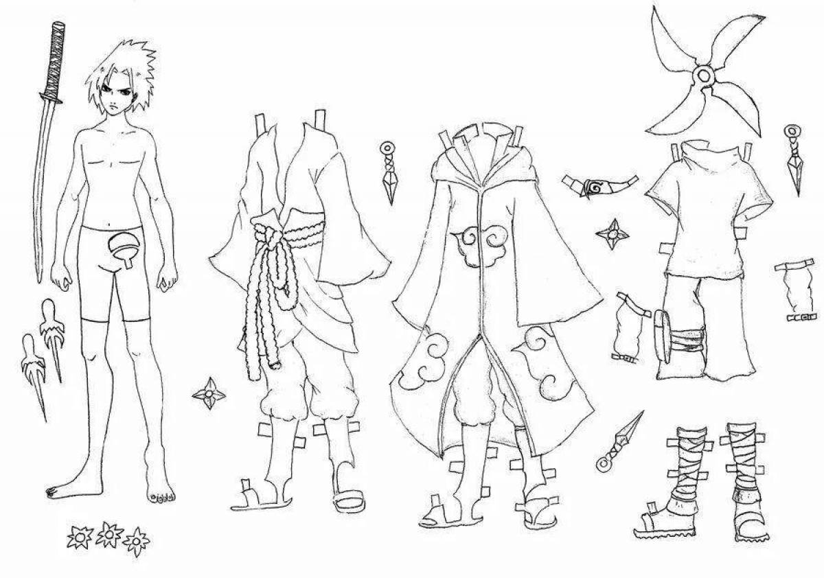 Smart anime coloring book with clothes