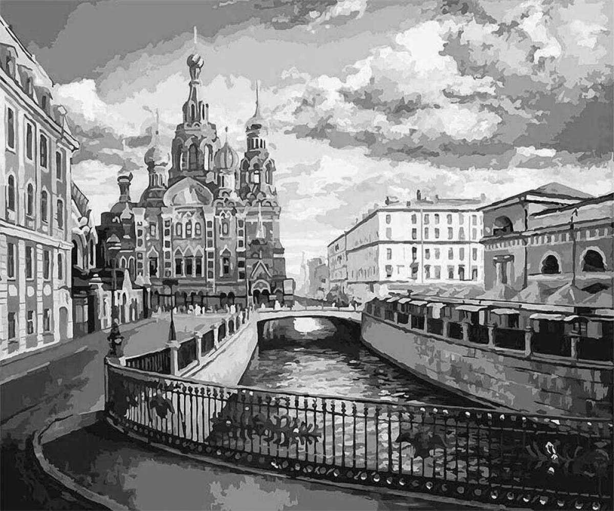 Coloring page brilliant savior on spilled blood