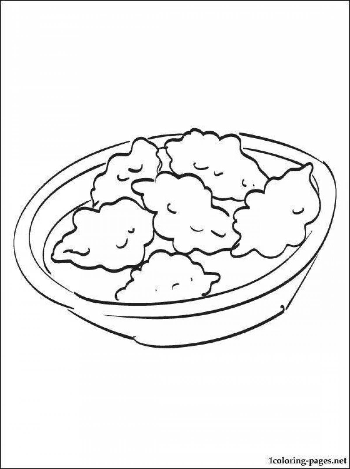 Seductive dumplings in a bowl