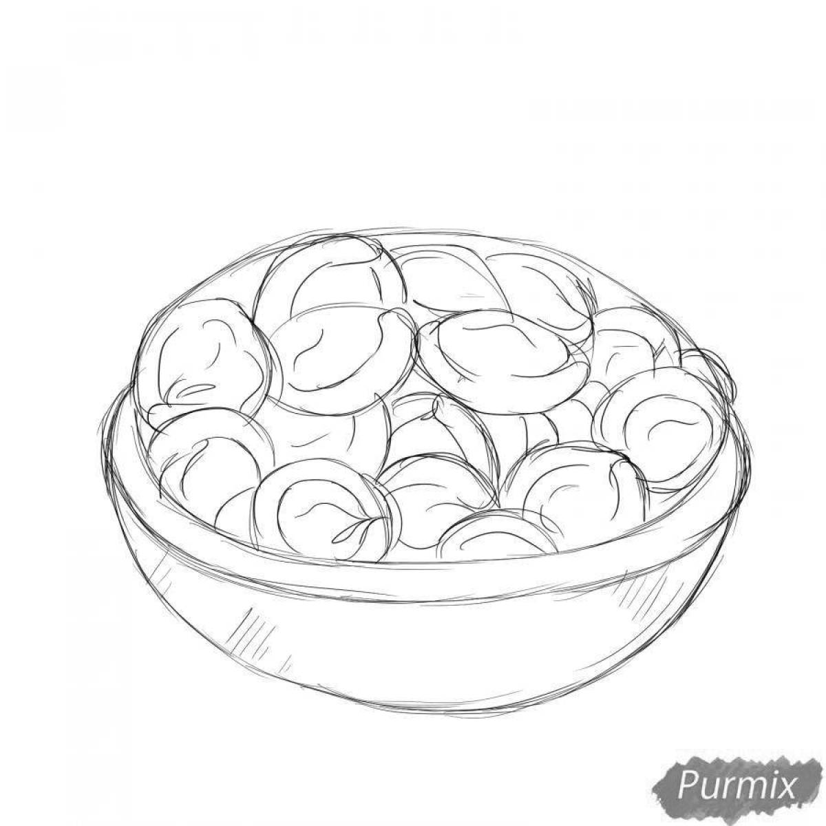 Irresistible dumplings in a bowl