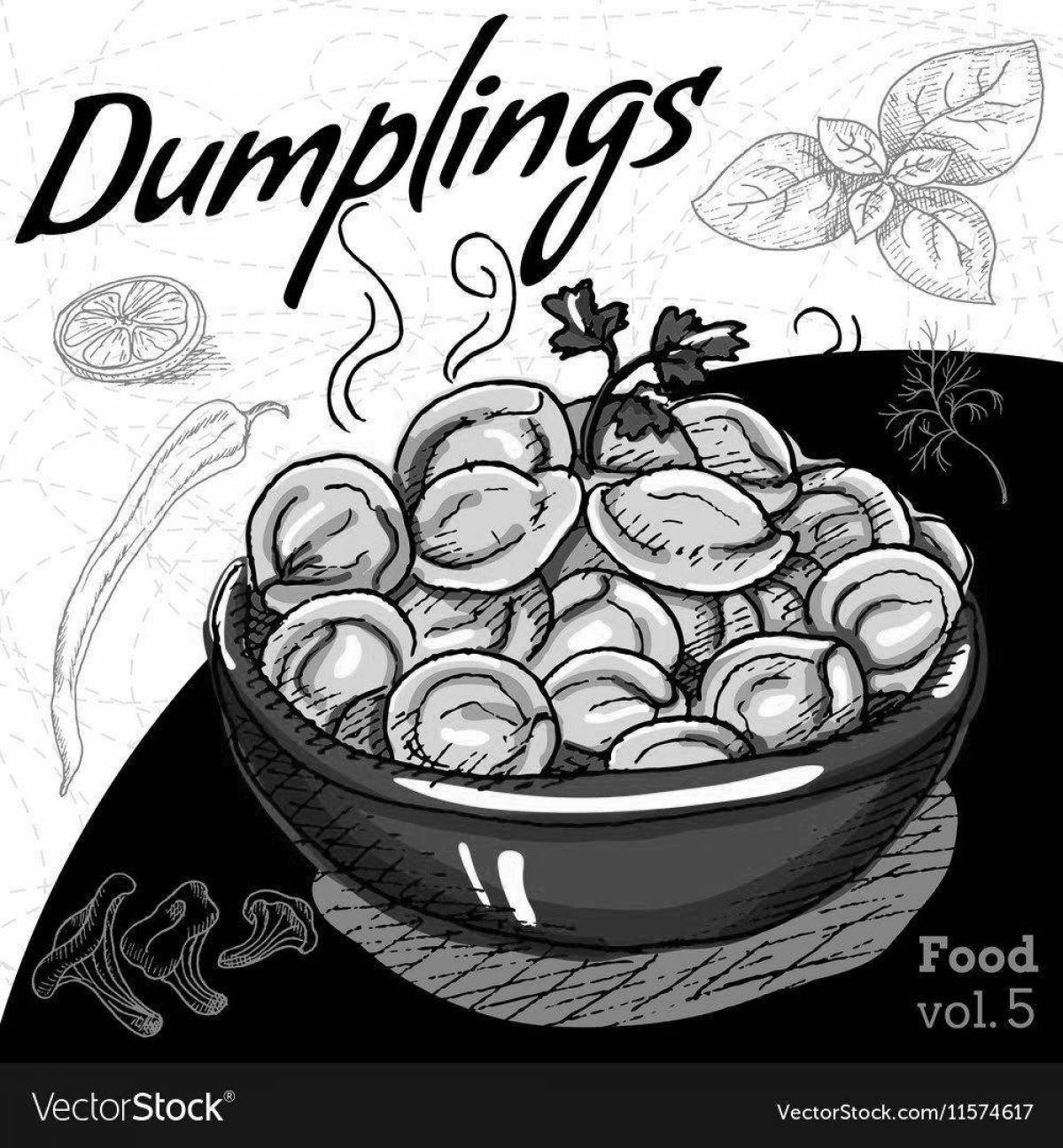 Heavenly dumplings in a bowl