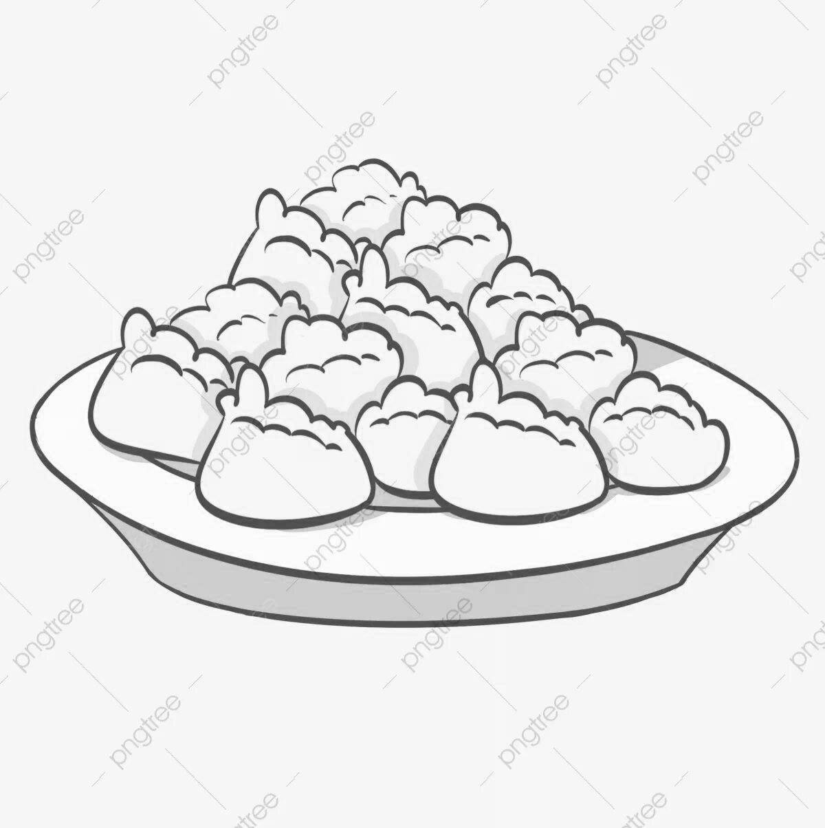 Concise dumplings in a bowl