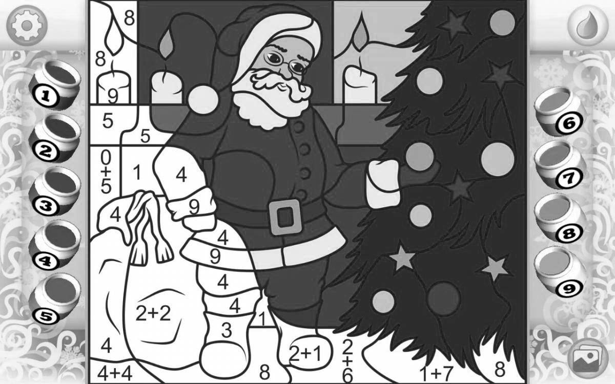 Christmas fun coloring by numbers