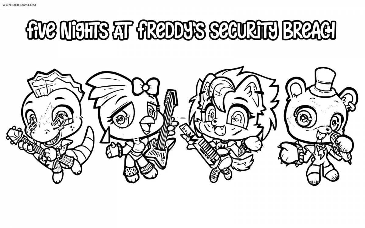 Fnaf security breach coloring page