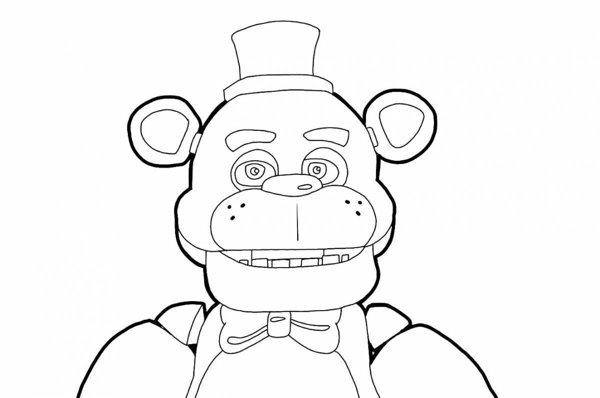 Animated fnaf security breach coloring page